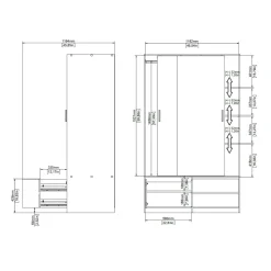 Altri Guardaroba > Dmora Cabina armadio 3 ante rovere 121x200h cm - Bedollo Marrone Rovere