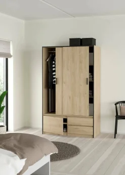 Altri Guardaroba > Dmora Cabina armadio 3 ante rovere 121x200h cm - Bedollo Marrone Rovere