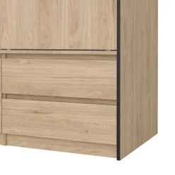 Altri Guardaroba > Dmora Cabina armadio 3 ante rovere 121x200h cm - Bedollo Marrone Rovere