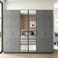 Cabine Armadio|Altri Guardaroba > Dmora Cabina armadio con appendiabiti bianca 98x187h cm - Ewiniar Bianco