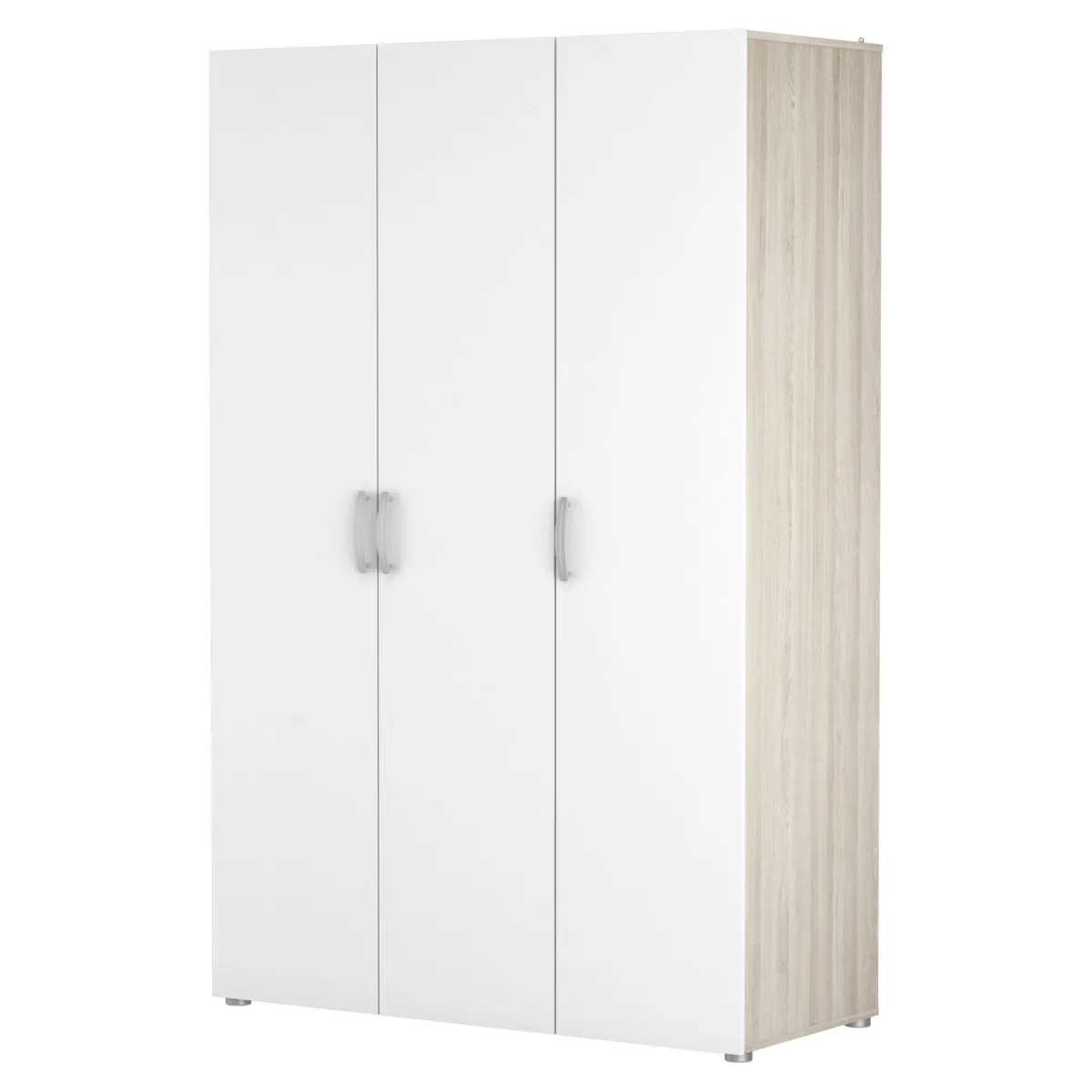 Altri Guardaroba > Dmora Cabina armadio con appendiabiti rovere e bianca opaca 119x184h cm - Dania Bianco Opaco, Marrone Rovere
