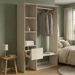 Altri Guardaroba|Camera Da Letto > Dmora Cabina armadio con ripiani regolabili rovere 160x187h cm - Fauno Marrone Rovere