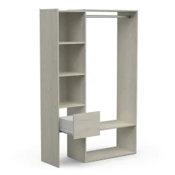 Altri Guardaroba|Camera Da Letto > Dmora Cabina armadio con ripiani regolabili rovere 160x187h cm - Fauno Marrone Rovere