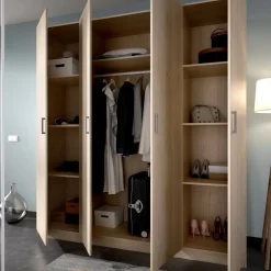 Altri Guardaroba > Dmora Cabina armadio con ripiani regolabili rovere 214x205h cm - Pali Marrone Rovere