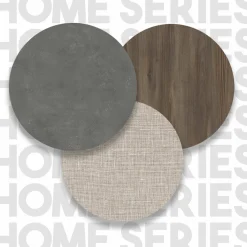 Cabina armadio con specchio marrone e grigia 138x183h cm - Phet