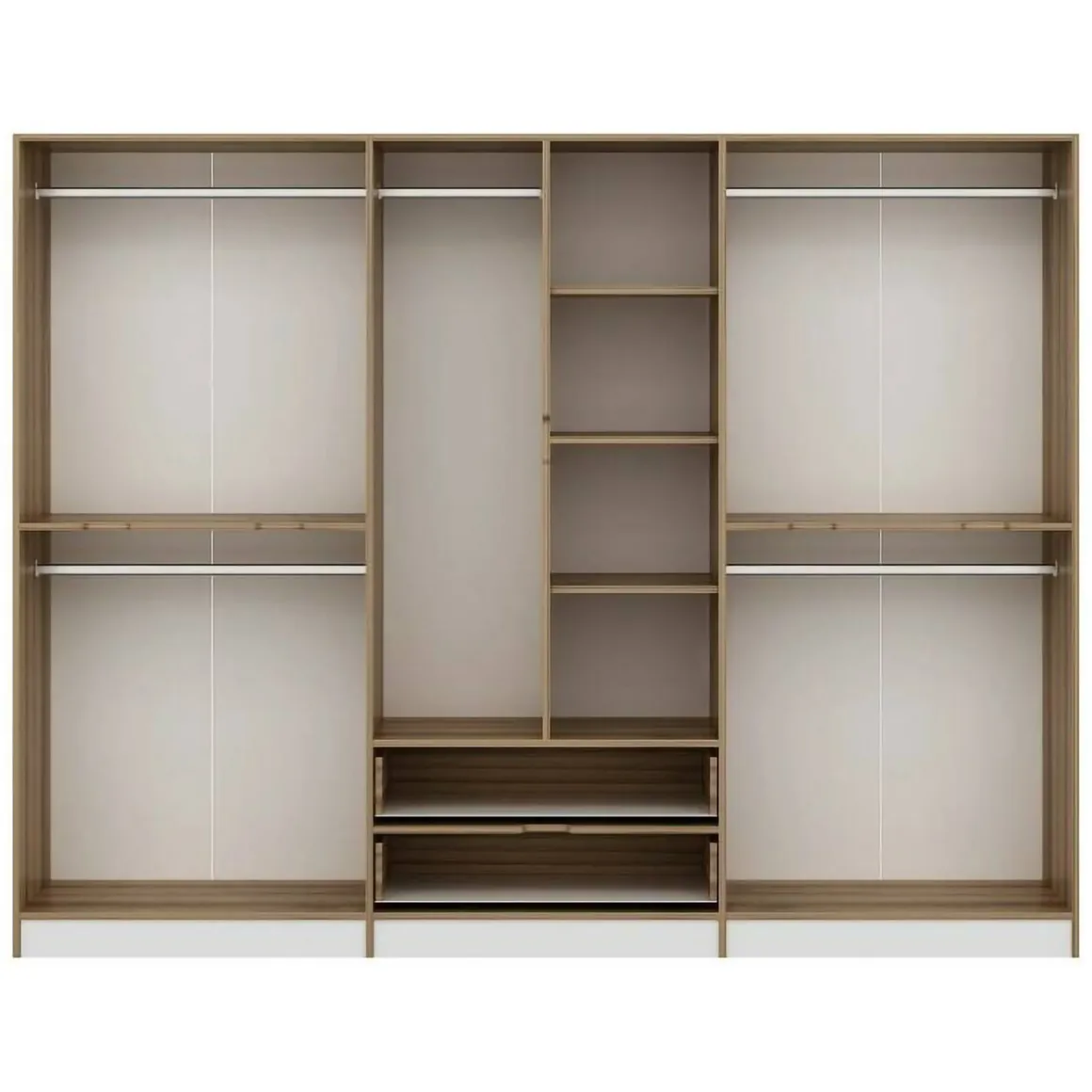 Cabina armadio grande bianca e oro 277x208h cm - Gaspard