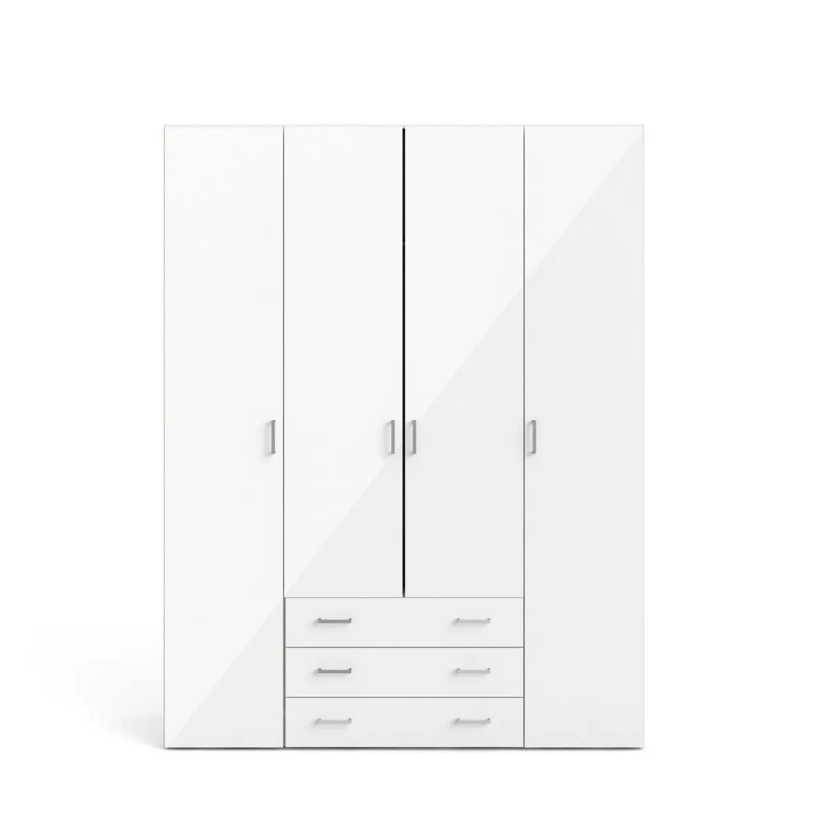 Altri Guardaroba > Dmora Cabina armadio in legno bianca lucida 154x200h cm - Amoruccio Bianco Lucido