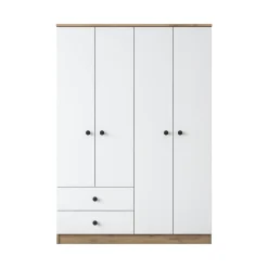 Cabina armadio in legno noce e bianca 120x170h cm - Acanto