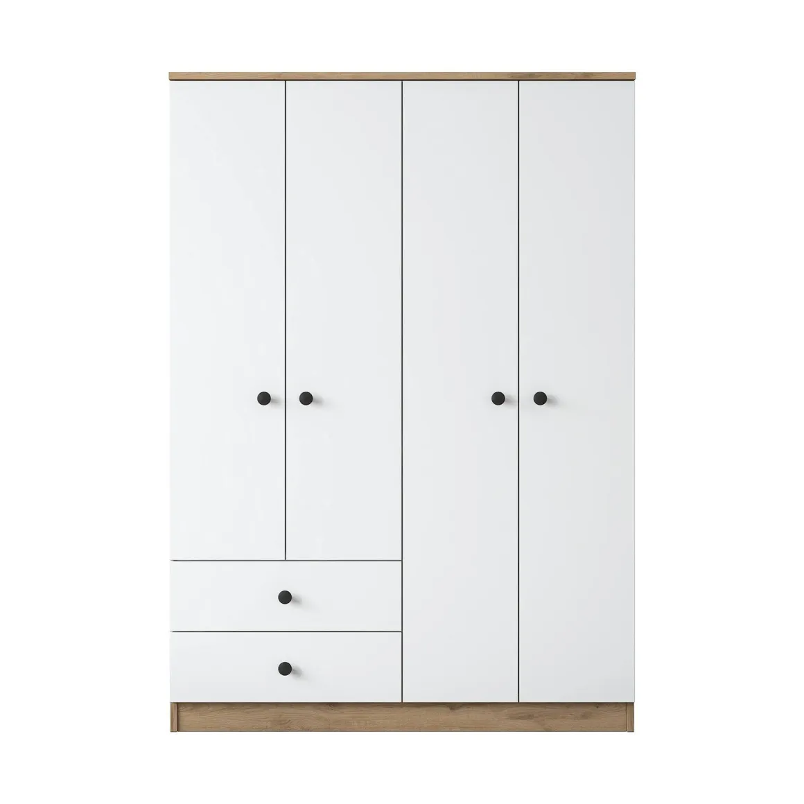Cabina armadio in legno noce e bianca 120x170h cm - Acanto