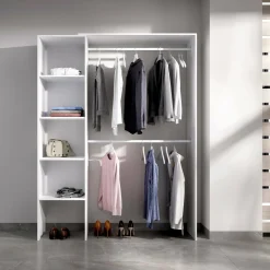 Cabina armadio 4 ripiani bianca 140x187h cm - Acquata