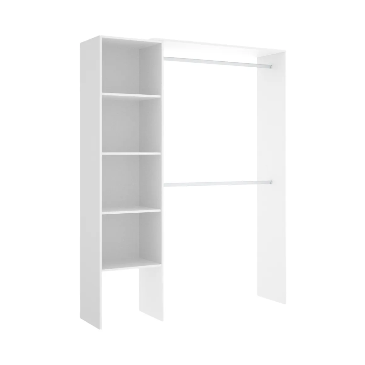 Cabina armadio 4 ripiani bianca 140x187h cm - Acquata