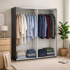 Altri Guardaroba > Dmora Cabina armadio salvaspazio grigia 178x220h cm - Hagupit Grigio