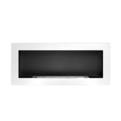Camini A Bioetanolo > Dmora Camino a Bioetanolo Capacità 0.75 lt Superficie Riscaldabile 25 90x12x40h cm, Potenza (kw) 2.5 - Seulo Bianco