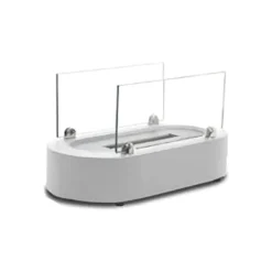 Camino a Bioetanolo Bianco Capacità 1 lt Superficie Riscaldabile 30 40x20x20h cm, Potenza (kw) 2.5 - Lahabana