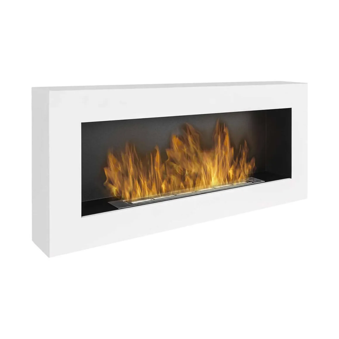 Camino a bioetanolo da parete 90x12x40h cm bianco - Zagreb