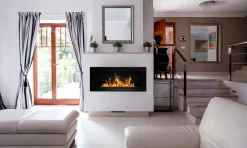Camini A Bioetanolo > Dmora Camino a bioetanolo da parete o incasso 12x90x39h cm - Aisone Nero