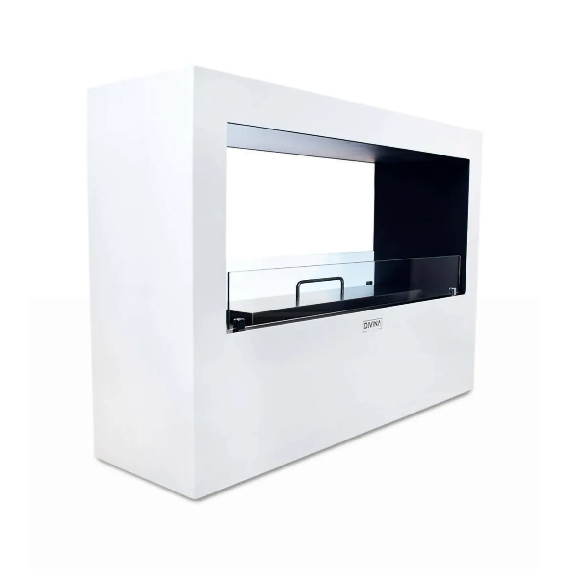 Camini A Bioetanolo > Dmora Camino a bioetanolo da pavimento 100x30x70h cm - Aicurzio Nero
