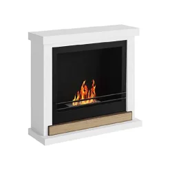Camino a bioetanolo da pavimento 24x75x68h cm bianco - Arenzano