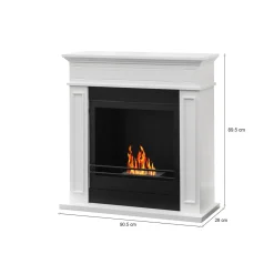 Camini A Bioetanolo > Dmora Camino a bioetanolo da pavimento 28x90x89h cm - Ala Nero