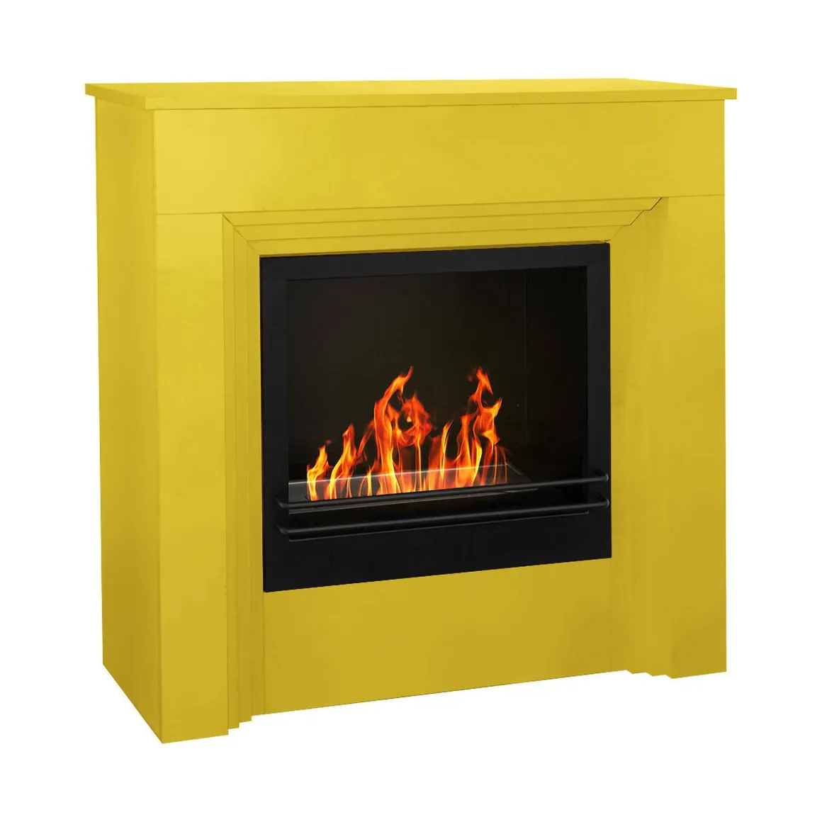 Camini A Bioetanolo > Dmora Camino a bioetanolo da pavimento 35x96x96h cm - Kinsasa Grigio