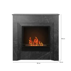 Camini A Bioetanolo > Dmora Camino a bioetanolo da pavimento 35x96x96h cm - Kinsasa Rosa