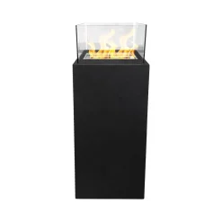 Camini A Bioetanolo > Dmora Camino a bioetanolo da pavimento 40x40x145h cm - Arese Bianco