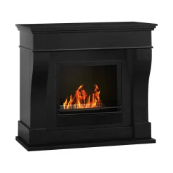 Camini A Bioetanolo > Dmora Camino a bioetanolo da pavimento 60x60x15h cm - Arnesano Nero