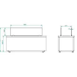 Camini A Bioetanolo > Dmora Camino a bioetanolo da tavolo 100x40x40h cm - Cotopaxi Nero