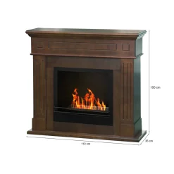 Camini A Bioetanolo > Dmora Camino a bioetanolo da tavolo 47x47x32h cm - Aielli Bianco