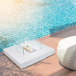 Camini A Bioetanolo > Dmora Camino a bioetanolo da tavolo 70x70x36h cm - Alife Nero