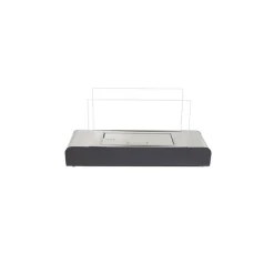 Camino a Bioetanolo Nero Argento Capacità 1.5 lt Potenza (kw) 3 20x60x35h cm, Superficie Riscaldabile 30 - Alpette