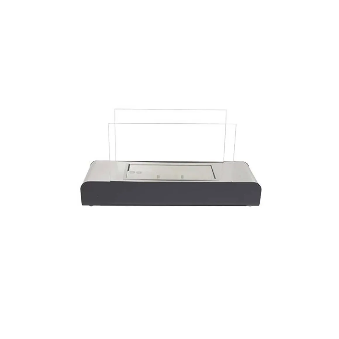 Camino a Bioetanolo Nero Argento Capacità 1.5 lt Potenza (kw) 3 20x60x35h cm, Superficie Riscaldabile 30 - Alpette