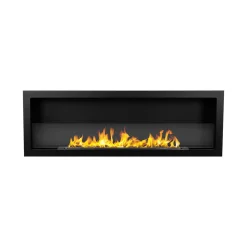 Camini A Bioetanolo > Dmora Camino a Bioetanolo Capacità 1.25 lt Superficie Riscaldabile 30 120x15x40h cm, Potenza (kw) 3 - Pompiano Nero