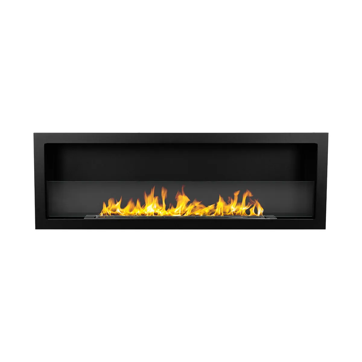Camini A Bioetanolo > Dmora Camino a Bioetanolo Capacità 1.25 lt Superficie Riscaldabile 30 120x15x40h cm, Potenza (kw) 3 - Pompiano Nero