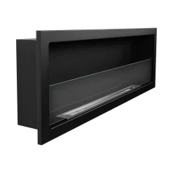 Camini A Bioetanolo > Dmora Camino a Bioetanolo Capacità 1.25 lt Superficie Riscaldabile 30 120x15x40h cm, Potenza (kw) 3 - Pompiano Nero