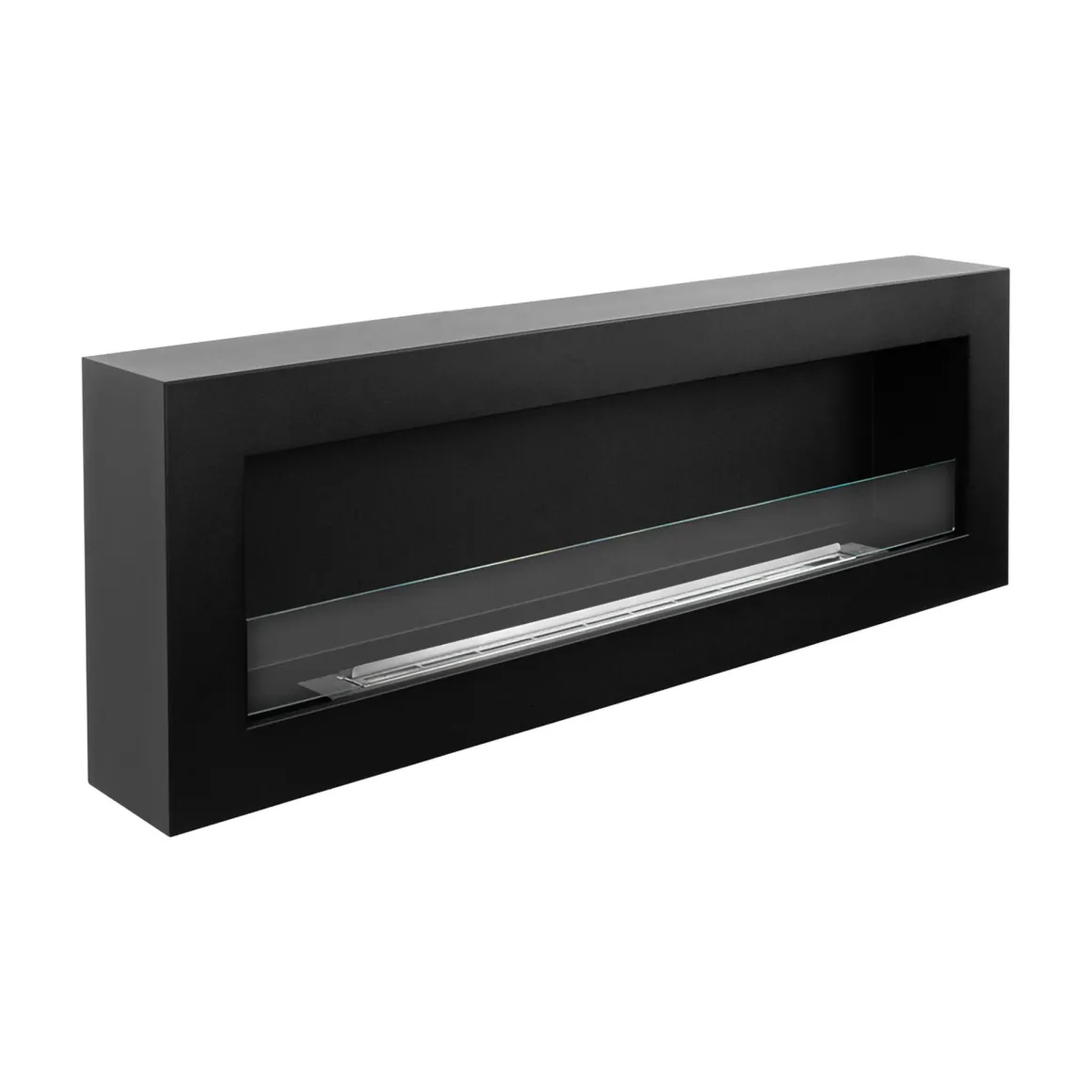 Camini A Bioetanolo > Dmora Camino a Bioetanolo Capacità 1.25 lt Superficie Riscaldabile 30 120x15x40h cm, Potenza (kw) 3 - Revello Nero
