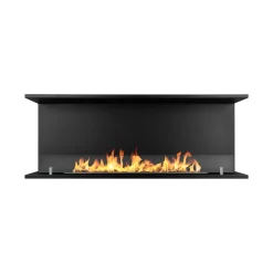 Camino a Bioetanolo Nero Capacità 1.25 lt Superficie Riscaldabile 30 m2 120x24x45h cm, Potenza (kw) 3 - Pertosa