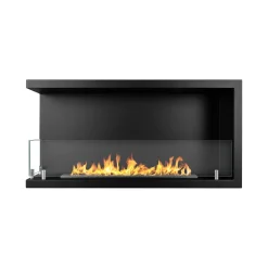 Camini A Bioetanolo > Dmora Camino a Bioetanolo Capacità 1.5 lt Superficie Riscaldabile 30 90x22x45h cm, Potenza (kw) 3 - Macomer Nero