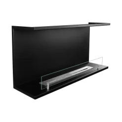 Camini A Bioetanolo > Dmora Camino a Bioetanolo Capacità 1.5 lt Superficie Riscaldabile 30 90x30x50h cm, Potenza (kw) 3 - Bassano Nero