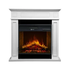 Camini A Bioetanolo > Dmora Camino elettrico Airola, 90x28 h91 cm, Bianco