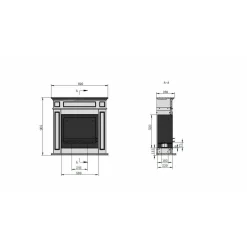 Camini A Bioetanolo > Dmora Camino elettrico Airola, 90x28 h91 cm, Bianco