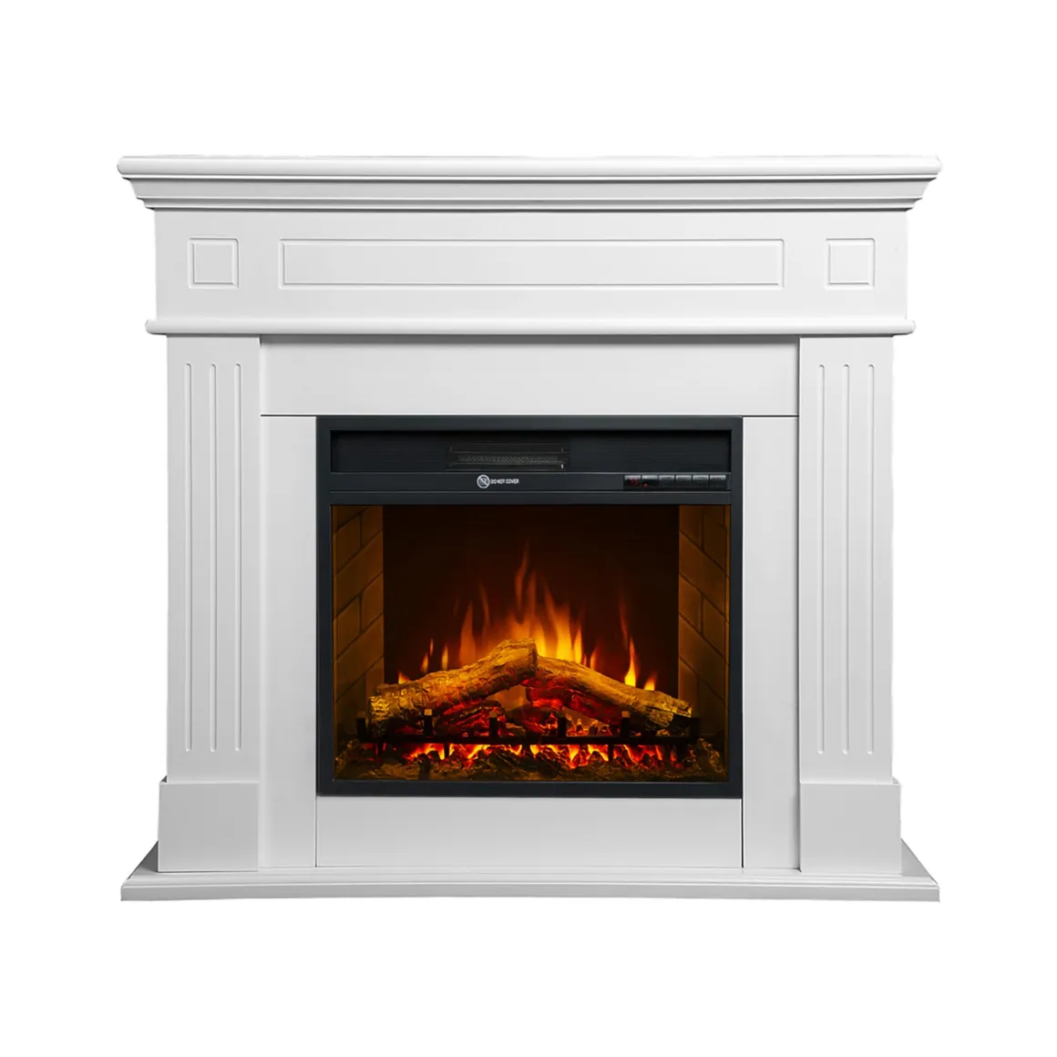 Camini Elettrici > Dmora Camino Elettrico Superficie Riscaldabile 30 Potenza (kw) 0.9/1.8 110x63x102h cm, Indoor - Treviolo Bianco