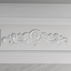 Camini Elettrici > Dmora Camino Elettrico Superficie Riscaldabile 30 Potenza (kw) 0.9/1.8 123x39x100h cm, Indoor - Triuggio Bianco