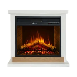 Camino Elettrico Bianco Superficie Riscaldabile 30 Potenza (kw) 0.9/1.8 75x28x70h cm, Indoor - Stia