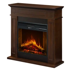 Camino Elettrico Marrone Noce Superficie Riscaldabile 30 Potenza (kw) 0.9/1.8 89x28x90h cm, Indoor - Versiggia