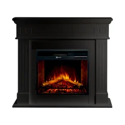 Camino Elettrico Nero Superficie Riscaldabile 30 Potenza (kw) 0.9/1.8 110x36x100h cm, Indoor - Cogliate