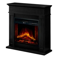 Camini Elettrici > Dmora Camino Elettrico Superficie Riscaldabile 30 Potenza (kw) 0.9/1.8 96x35x96h cm, Indoor - Limbiate Nero