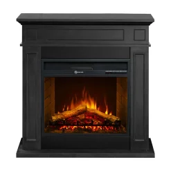 Camino Elettrico Nero Superficie Riscaldabile 30 Potenza (kw) 0.9/1.8 89x28x90h cm, Indoor - Prevalle