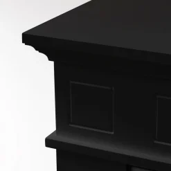 Camino Elettrico Nero Superficie Riscaldabile 30 Potenza (kw) 0.9/1.8 89x28x90h cm, Indoor - Prevalle