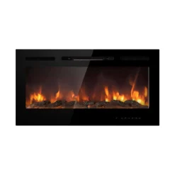 Camini A Bioetanolo > Dmora Camino elettrico Potoprens, 14x102 h55 cm, Nero